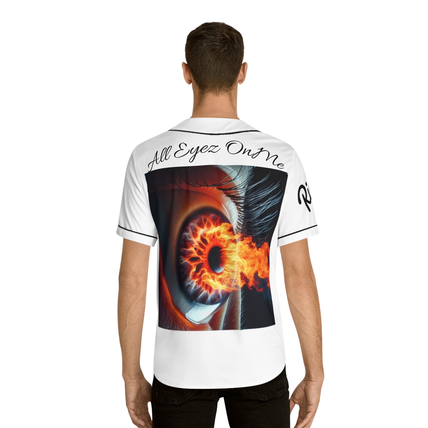 Men's Baseball Jersey: All Eyez On Me Style, Unique Sports Apparel, Trendy Game Day Wear, Perfect for Gifts, Statement Fashion